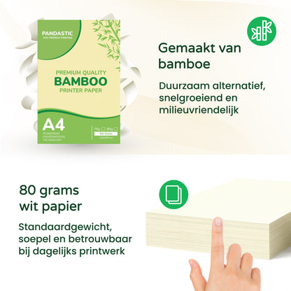 Pandastic A4 Bamboepapier 80gr/m² 5x500 vellen